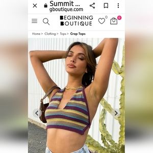 Beginning Boutique Summit Crop Top Size M US 6 / UA 10